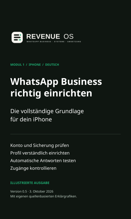 Original-Titelseite: WhatsApp Business richtig einrichten