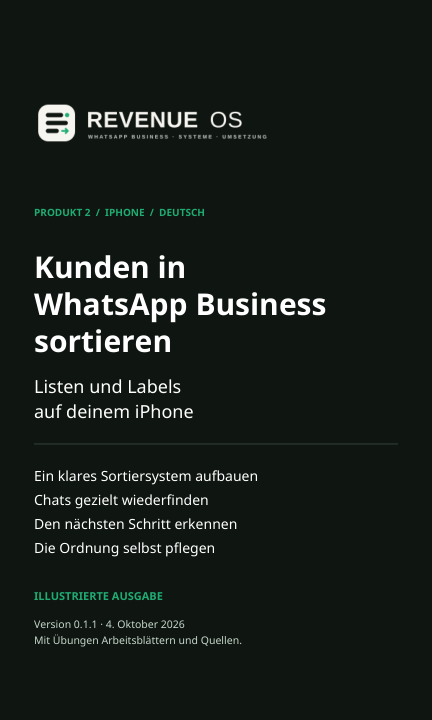 Original-Titelseite: Kunden übersichtlich sortieren