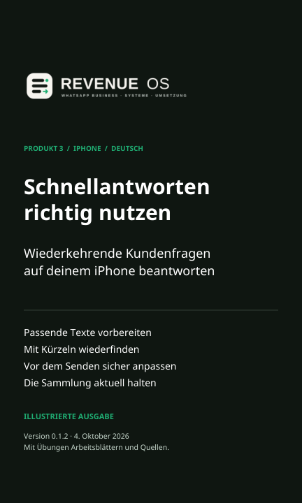 Original-Titelseite: Schnellantworten richtig nutzen